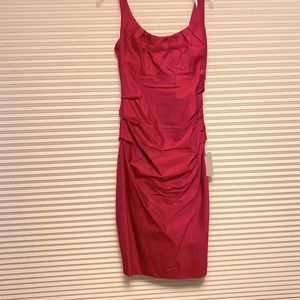 Pink ruched body con dress